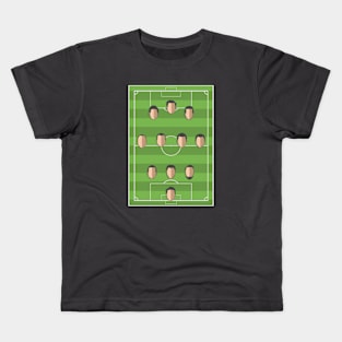 Football Formation 3-4-3 Kids T-Shirt